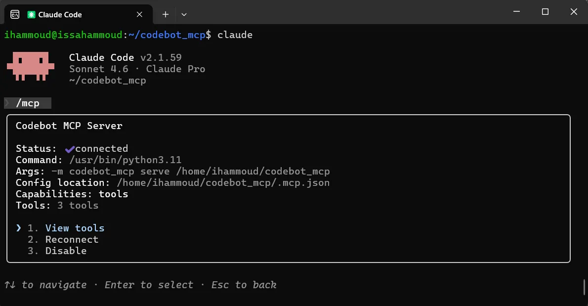 Claude Code with CodeBot MCP